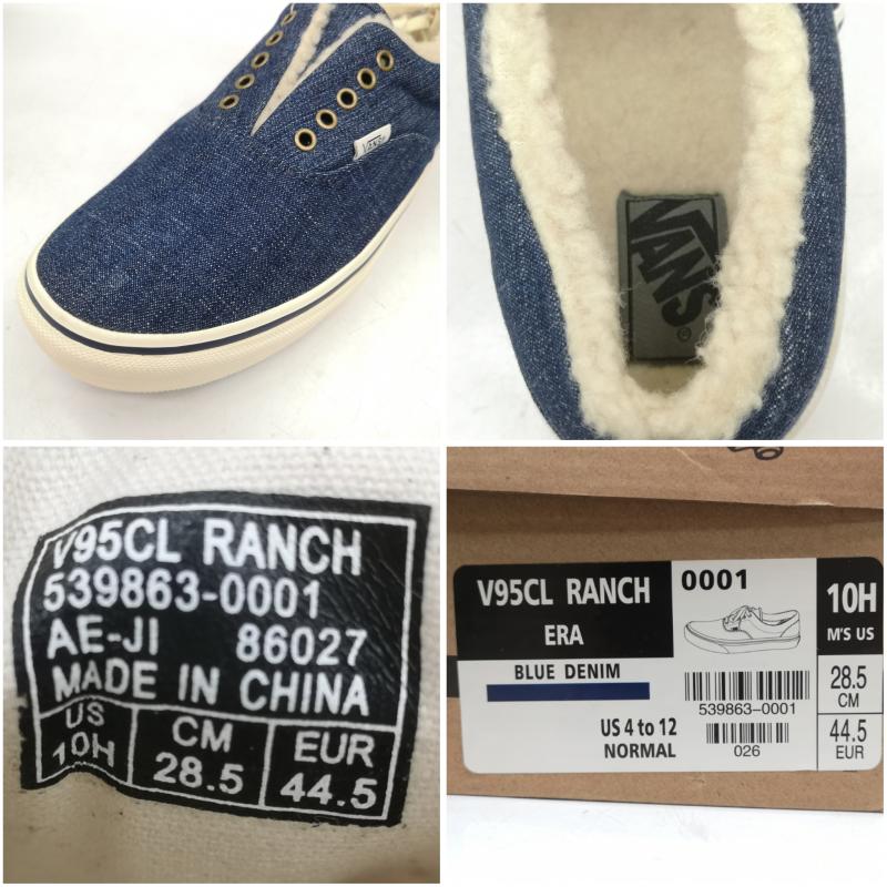 バンズ VANS スニーカー スニーカー V95CL RANCH ERA エラ ボア デニム スニーカー 28.5cm インディゴ / インディゴ / Indigo メンズ USED 古着 中古 50147846