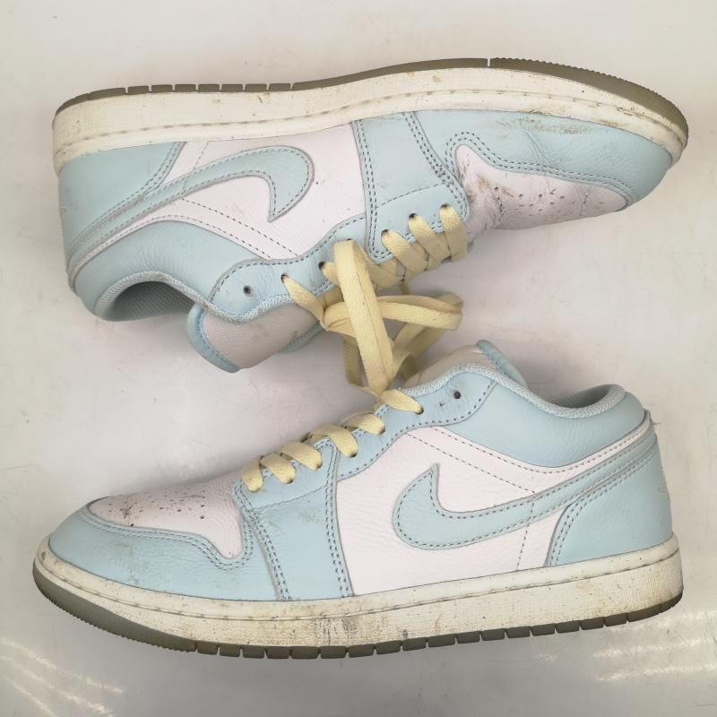 ナイキ NIKE スニーカー スニーカー AIR JORDAN 1 LOW SE GLACIER BLUE HJ5999-400 26.5cm 白 / ホワイト / white X 水色 / ライトブルー / メンズ USED 古着 中古 50147860