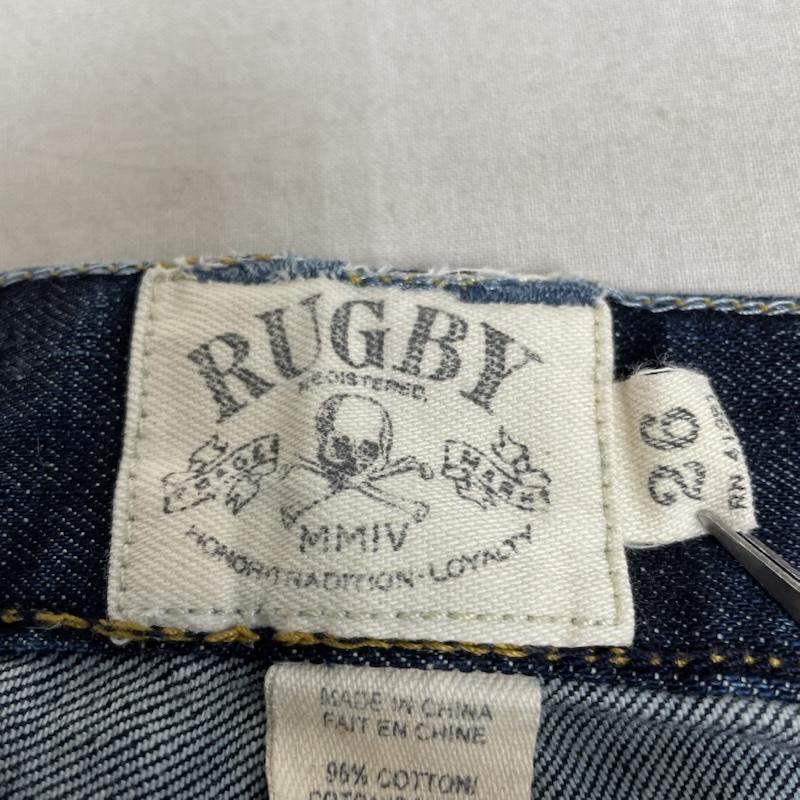 ラグビーラルフローレン RUGBYRALPHLAUREN パンツ デニム、ジーンズ デニム ジーパン ジーンズ ダメージ加工 クラッシュ ストレート ボタンフライ 26インチ  インディゴ / インディゴ / Indigo レディース USED 古着 中古 50147873
