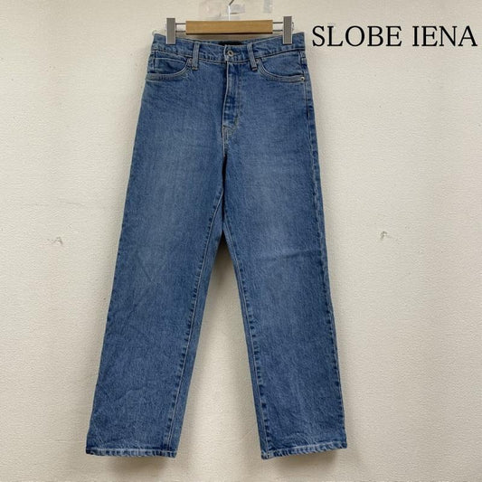 スローブイエナ SLOBE IENA パンツ デニム、ジーンズ デニム ジーパン ジーンズ LE DENIM ストレート パンツ ジップフライ ボタンロゴ刻印入り 36 無地 インディゴ / インディゴ / Indigo レディース USED 古着 中古 50147895