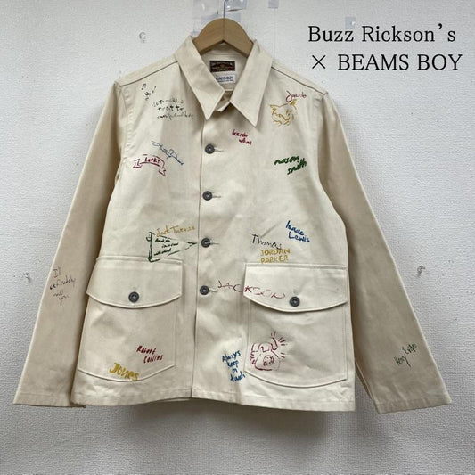バズリクソンズ Buzz Rickson s ジャケット、上着 ジャンパー、ブルゾン BEAMSBOY別注 ペインター カバーオール ロゴ プリント 13-18-0506-086 ロゴ、文字 X  X プリント オフホワイト / オフホワイト / レディース USED 古着 中古 50147910