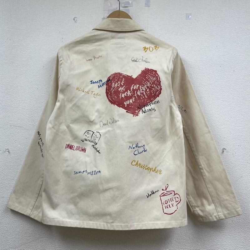 バズリクソンズ Buzz Rickson s ジャケット、上着 ジャンパー、ブルゾン BEAMSBOY別注 ペインター カバーオール ロゴ プリント 13-18-0506-086 ロゴ、文字 X  X プリント オフホワイト / オフホワイト / レディース USED 古着 中古 50147910