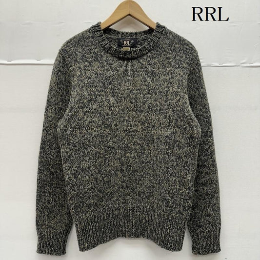 ダブルアールエル RRL ニット、セーター 長袖 USA製 ウール 混 クルーネック ニット S 茶 / ブラウン / brown メンズ USED 古着 中古 50147927