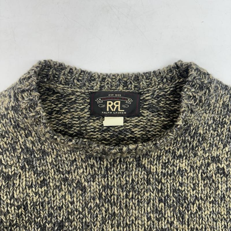 ダブルアールエル RRL ニット、セーター 長袖 USA製 ウール 混 クルーネック ニット S 茶 / ブラウン / brown メンズ USED 古着 中古 50147927