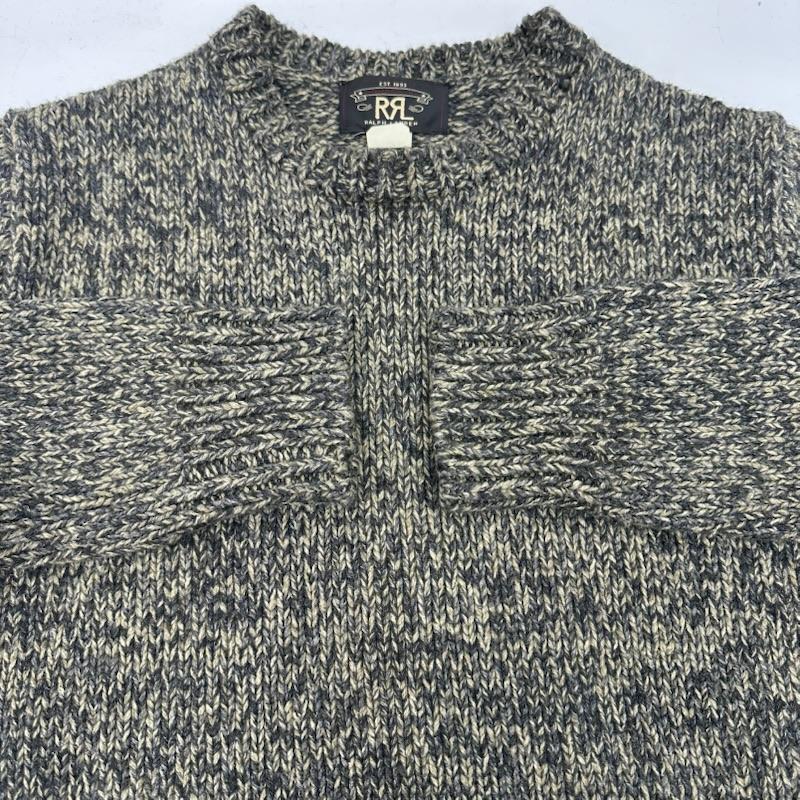 ダブルアールエル RRL ニット、セーター 長袖 USA製 ウール 混 クルーネック ニット S 茶 / ブラウン / brown メンズ USED 古着 中古 50147927
