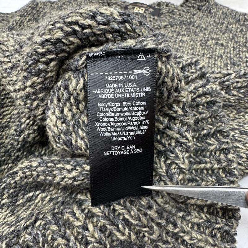 ダブルアールエル RRL ニット、セーター 長袖 USA製 ウール 混 クルーネック ニット S 茶 / ブラウン / brown メンズ USED 古着 中古 50147927