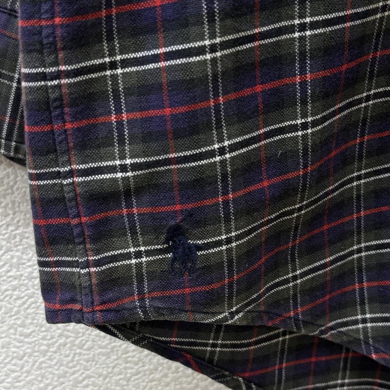 ラルフローレン RALPHLAUREN シャツ、ブラウス 長袖 The Big Oxford 90s ビッグ オックスフォード ボタンダウン チェック シャツ 裾ポニー 刺繍 ロゴ S チェック X ロゴ、文字 X 刺繍 マルチカラー / マルチカラー / multicolor メンズ USED 古着 中古 50147938