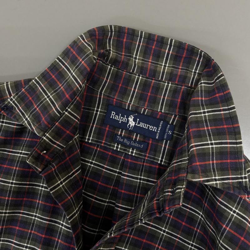 ラルフローレン RALPHLAUREN シャツ、ブラウス 長袖 The Big Oxford 90s ビッグ オックスフォード ボタンダウン チェック シャツ 裾ポニー 刺繍 ロゴ S チェック X ロゴ、文字 X 刺繍 マルチカラー / マルチカラー / multicolor メンズ USED 古着 中古 50147938