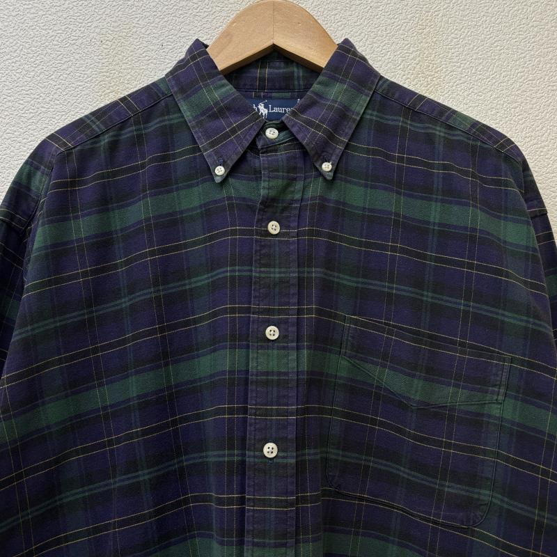ラルフローレン RALPHLAUREN シャツ、ブラウス 長袖 The Big Oxford 90s ビッグ オックスフォード ボタンダウン チェック シャツ 裾ポニー 刺繍 ロゴ M チェック X ロゴ、文字 X 刺繍 マルチカラー / マルチカラー / multicolor メンズ USED 古着 中古 50147940