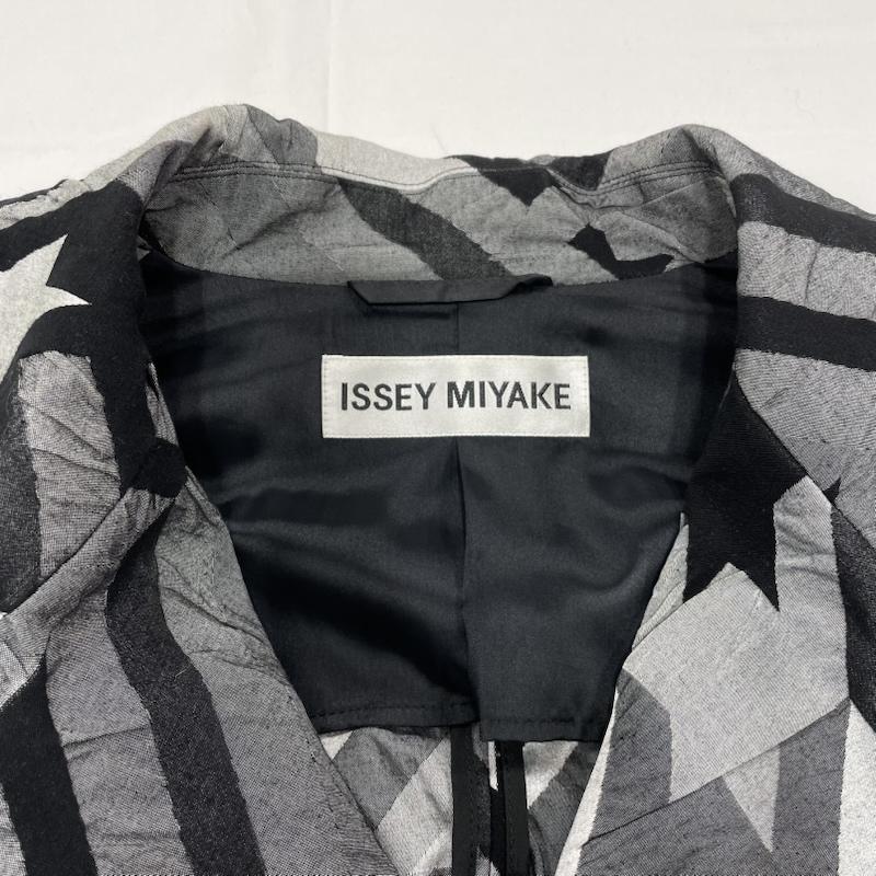 イッセイミヤケ ISSEY MIYAKE セットアップ セットアップ 千鳥柄 セットアップ スーツ ジップアップ ジャケット 総柄 シワ加工 銀タグ 2 総柄 X 千鳥格子 灰 / グレー / gray X 黒 / ブラック / black レディース USED 古着 中古 50147956