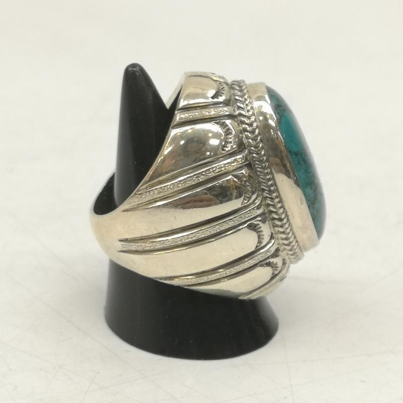 インディアンジュエリー Indian Jewelry アクセサリー 指輪 ターコイズ シルバー リング 指輪 17号 SV925 - 銀 / シルバー / silver color メンズ USED 古着 中古 50147999