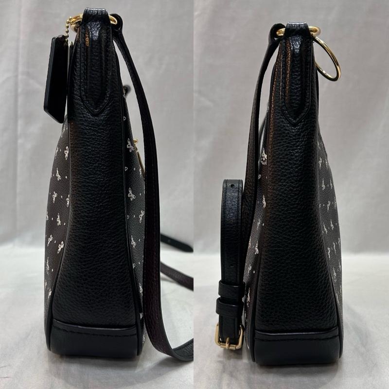 コーチ COACH ショルダーバッグ ショルダーバッグ バタフライプリント 斜め掛け レザーバッグ ブラック - 総柄 黒 / ブラック / black レディース USED 古着 中古 50148001