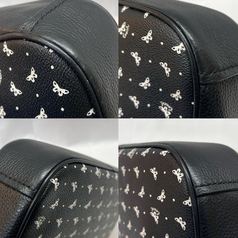 コーチ COACH ショルダーバッグ ショルダーバッグ バタフライプリント 斜め掛け レザーバッグ ブラック - 総柄 黒 / ブラック / black レディース USED 古着 中古 50148001