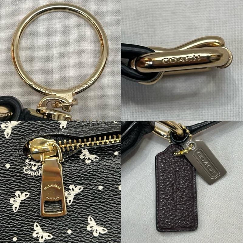 コーチ COACH ショルダーバッグ ショルダーバッグ バタフライプリント 斜め掛け レザーバッグ ブラック - 総柄 黒 / ブラック / black レディース USED 古着 中古 50148001
