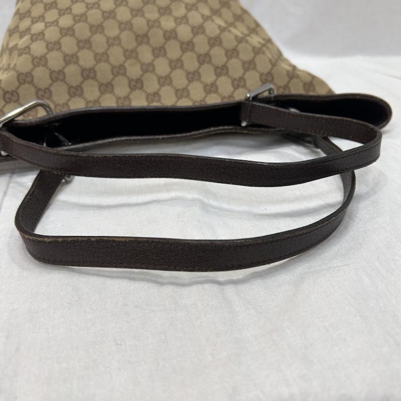グッチ GUCCI トートバッグ トートバッグ GGキャンバス レザー ブラウン 120836 002053 - 総柄 茶 / ブラウン / brown X ベージュ / ベージュ / beige レディース USED 古着 中古 50148002