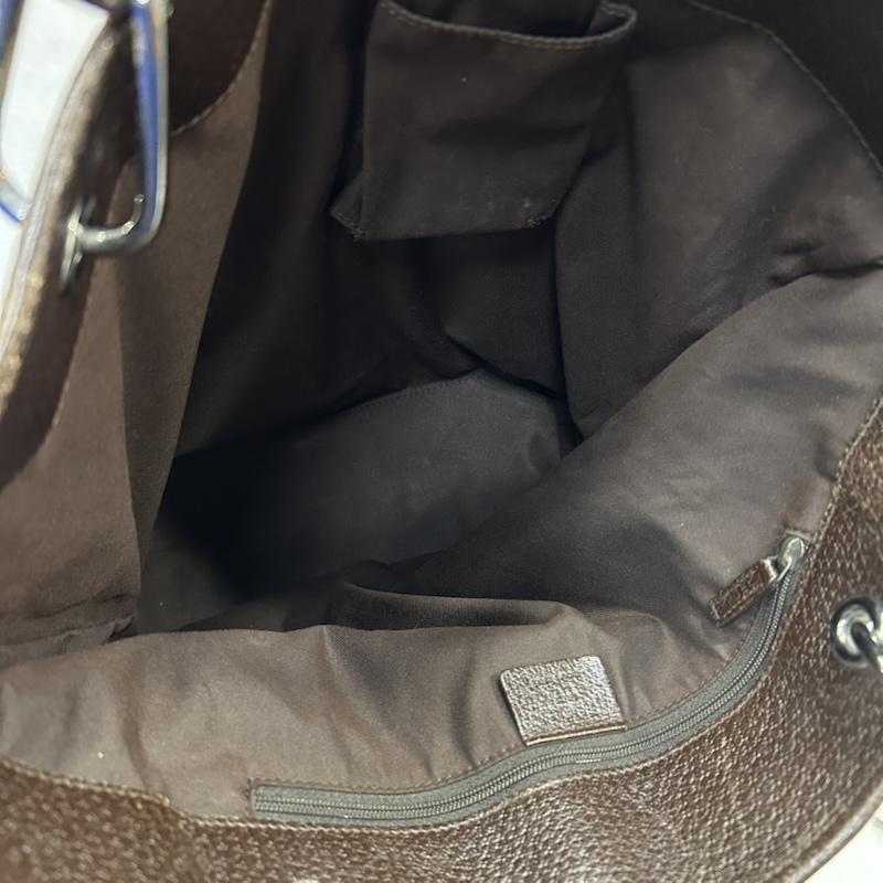 グッチ GUCCI トートバッグ トートバッグ GGキャンバス レザー ブラウン 120836 002053 - 総柄 茶 / ブラウン / brown X ベージュ / ベージュ / beige レディース USED 古着 中古 50148002