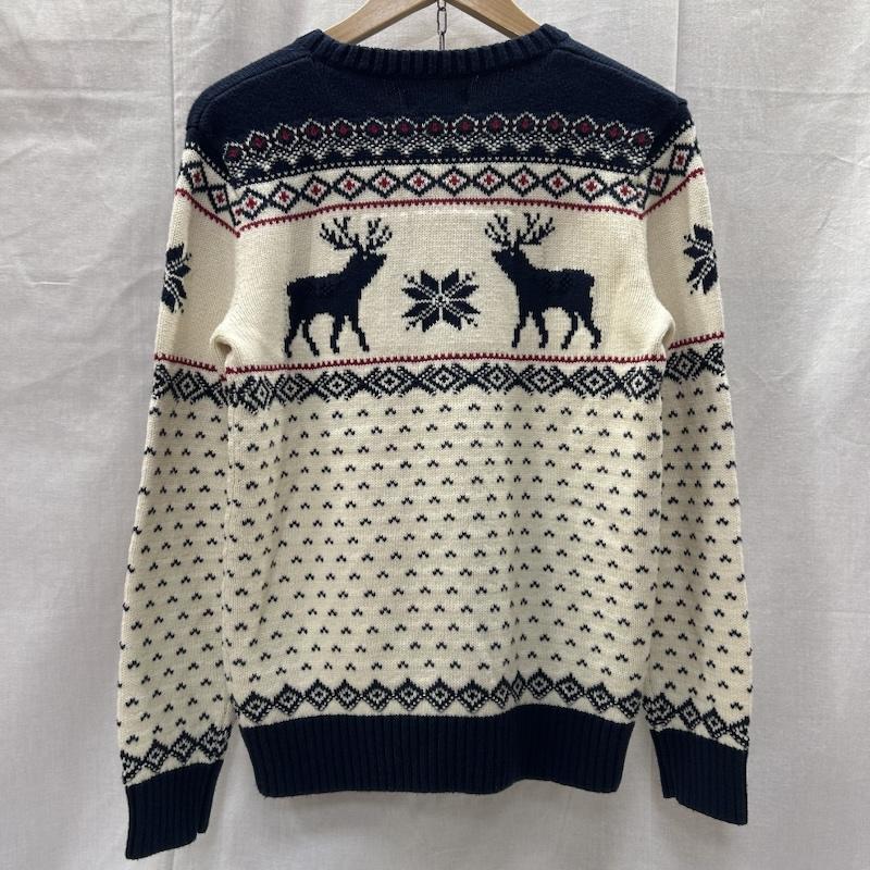 ポロラルフローレン POLO RALPH LAUREN ニット、セーター 長袖 ノルディック柄 スノーフレーク 鹿 バンビ ホワイト ネイビー Lサイズ L ノルディック柄 白 / ホワイト / white X 紺 / ネイビー / navy X 赤 / レッド / red メンズ USED 古着 中古 50148007