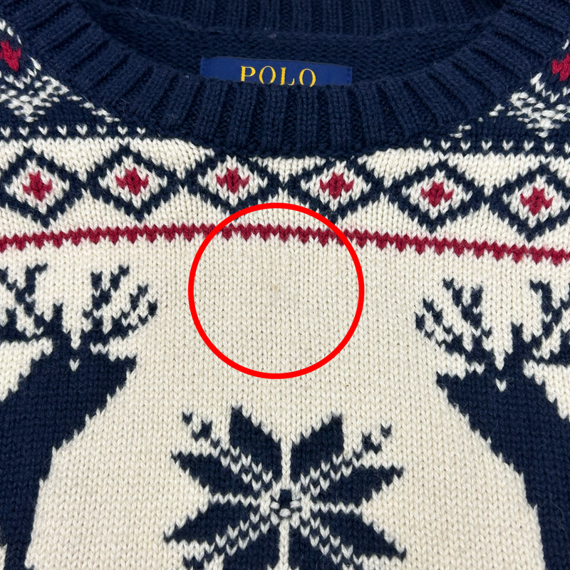 ポロラルフローレン POLO RALPH LAUREN ニット、セーター 長袖 ノルディック柄 スノーフレーク 鹿 バンビ ホワイト ネイビー Lサイズ L ノルディック柄 白 / ホワイト / white X 紺 / ネイビー / navy X 赤 / レッド / red メンズ USED 古着 中古 50148007