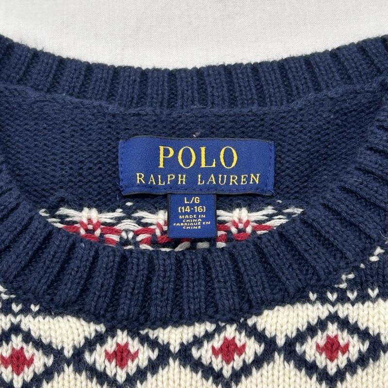 ポロラルフローレン POLO RALPH LAUREN ニット、セーター 長袖 ノルディック柄 スノーフレーク 鹿 バンビ ホワイト ネイビー Lサイズ L ノルディック柄 白 / ホワイト / white X 紺 / ネイビー / navy X 赤 / レッド / red メンズ USED 古着 中古 50148007