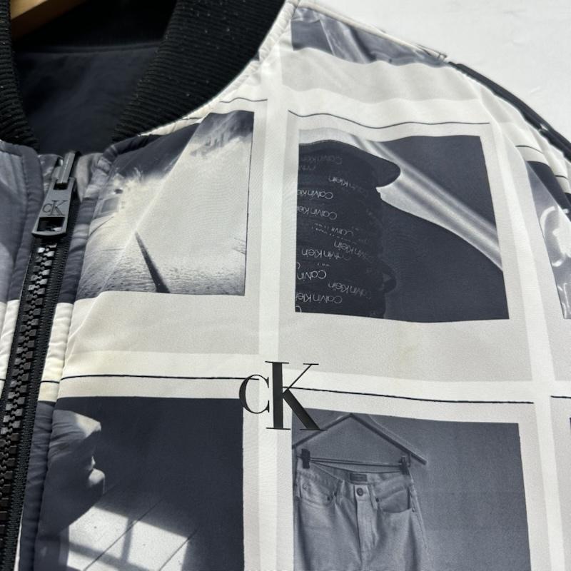 カルヴァン クライン ジーンズ Calvin Klein Jeans ジャケット、上着 ジャンパー、ブルゾン リバーシブル オール オーバー グラフィック ボンバー ジャケット ロゴ パッチ J321908 S 黒 / ブラック / black メンズ USED 古着 中古 50148068