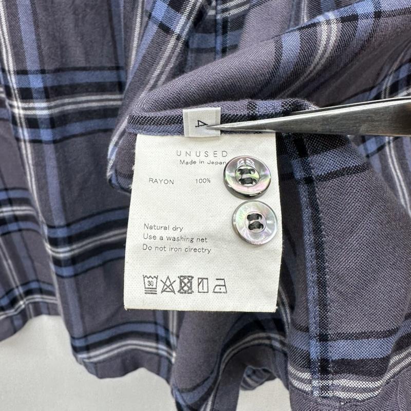アンユーズド UNUSED シャツ、ブラウス 長袖 18AW 日本製 Rayon Check Shirt レーヨン チェック シャツ US1456 4 マルチカラー / マルチカラー / multicolor メンズ USED 古着 中古 50148088