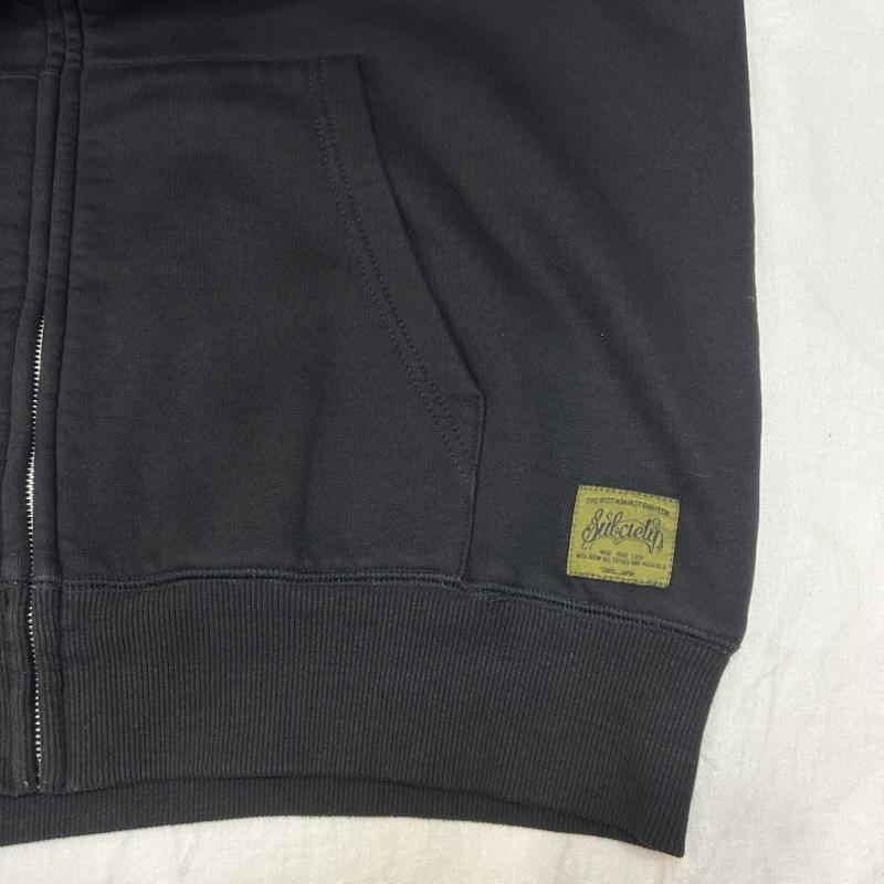 サブサエティ Subciety パーカー 長袖 スカルマリア ジップパーカー バック刺繍 ブラック Lサイズ L スカル X ロゴ、文字 黒 / ブラック / black メンズ USED 古着 中古 50148100