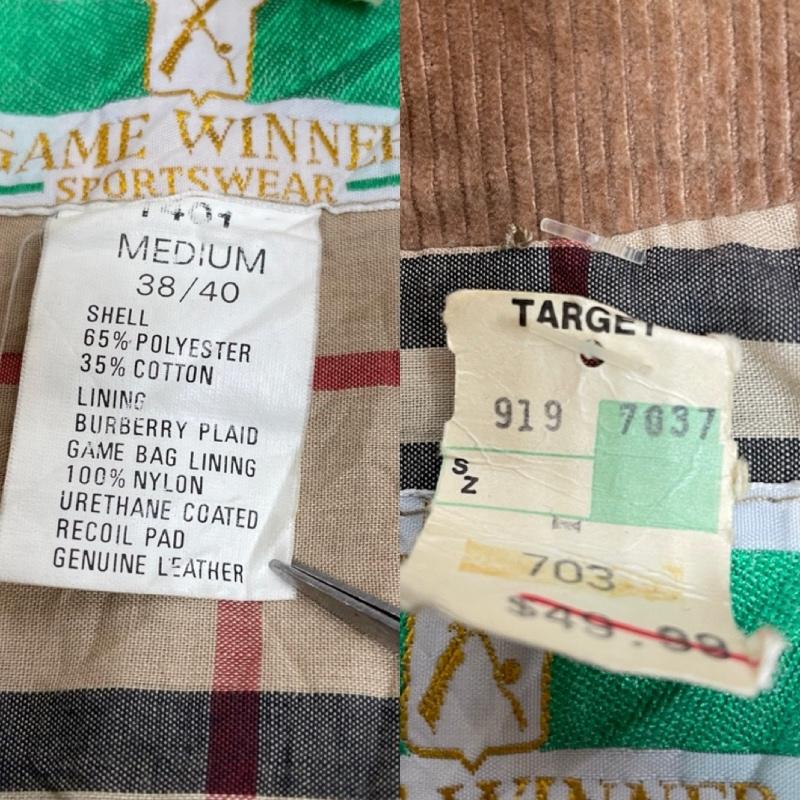 古着 USED ジャケット、上着 ジャンパー、ブルゾン 70s ヴィンテージ Game Winner ハンティング ジャケット ボタン リアルレザー 裏地チェック柄 M 無地 ベージュ / ベージュ / beige メンズ USED 古着 中古 50148131