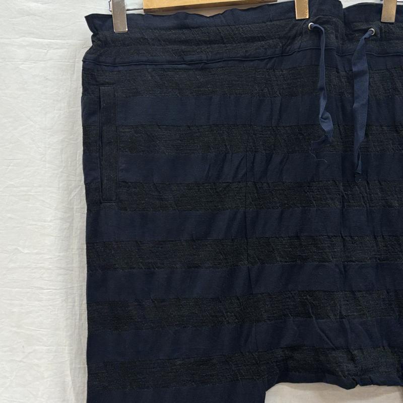 ヴィヴィアンウエストウッドマン Vivienne Westwood MAN パンツ サルエルパンツ ウール ボーダー サルエル パンツ VW-J2-87830 FREE 紺 / ネイビー / navy X 黒 / ブラック / black メンズ USED 古着 中古 50148139