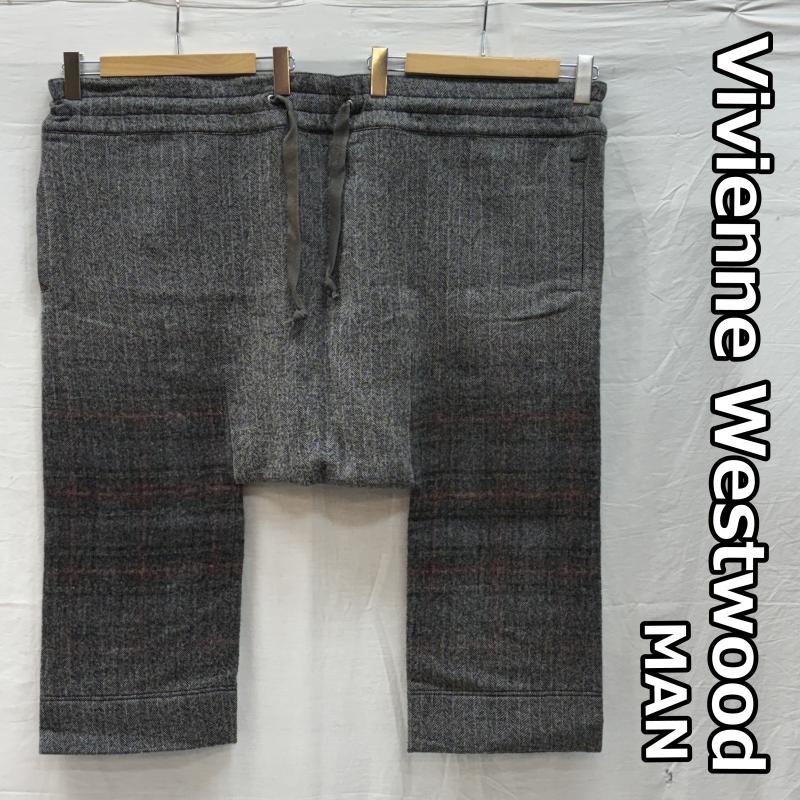 ヴィヴィアンウエストウッドマン Vivienne Westwood MAN パンツ サルエルパンツ ウール ヘリンボーン チェック サルエル パンツ VW-M1-88783 FREE メンズ USED 古着 中古 50148140