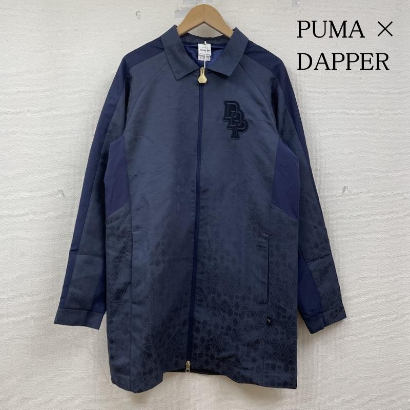 プーマ PUMA ジャケット、上着 ジャンパー、ブルゾン DAPPER DAN JACKET フルジップアップ ロゴ 刺繍 総柄 ジャケット 539802-06 S ロゴ、文字 X 刺繍 X 総柄 紺 / ネイビー / navy メンズ USED 古着 中古 50148147