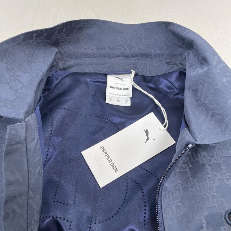 プーマ PUMA ジャケット、上着 ジャンパー、ブルゾン DAPPER DAN JACKET フルジップアップ ロゴ 刺繍 総柄 ジャケット 539802-06 S ロゴ、文字 X 刺繍 X 総柄 紺 / ネイビー / navy メンズ USED 古着 中古 50148147