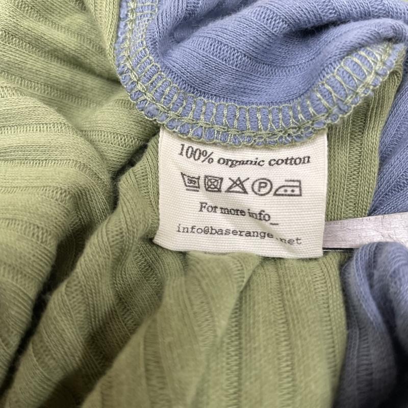 ベースラウンジ BASErange ワンピース ロングスカート ワンピース ロング丈 5分袖 リブ コットン 21AW CLAIR DRESS マキシ 大きめ XS 無地 水色 / ライトブルー / X 薄緑 / ライトグリーン / レディース USED 古着 中古 50148182