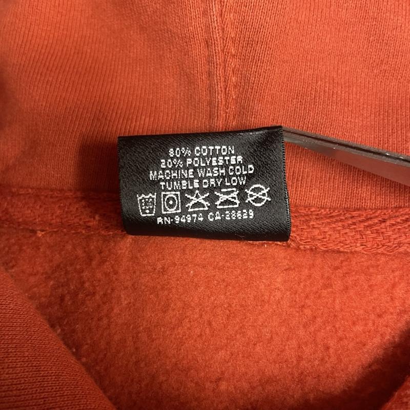 ステューシー STUSSY パーカー 長袖 BASIC STUSSY HOODIE 長袖 ロゴ プリント パーカー スウェット フーディ― 1924649 L ロゴ、文字 X プリント 橙 / オレンジ / orange メンズ USED 古着 中古 50148202