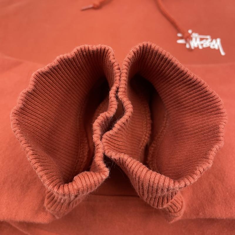 ステューシー STUSSY パーカー 長袖 BASIC STUSSY HOODIE 長袖 ロゴ プリント パーカー スウェット フーディ― 1924649 L ロゴ、文字 X プリント 橙 / オレンジ / orange メンズ USED 古着 中古 50148202