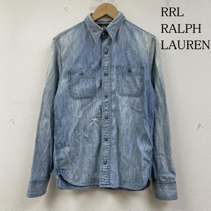 ダブルアールエル ラルフローレン RRL RALPH LAUREN シャツ、ブラウス 長袖 長袖 デニム シャンブレー シャツ ボタン XS 無地 インディゴ / インディゴ / Indigo メンズ USED 古着 中古 50148311
