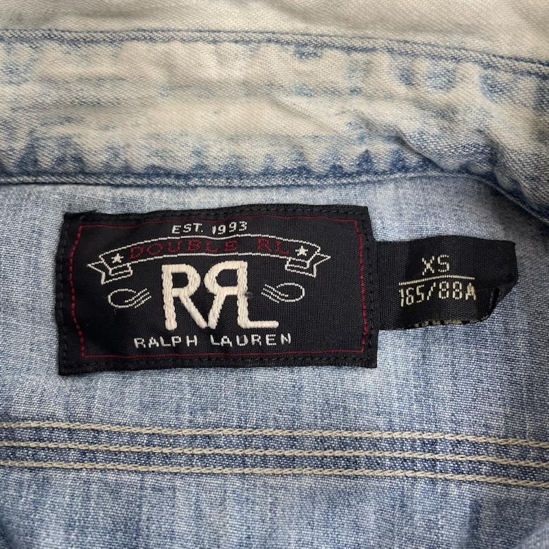 ダブルアールエル ラルフローレン RRL RALPH LAUREN シャツ、ブラウス 長袖 長袖 デニム シャンブレー シャツ ボタン XS 無地 インディゴ / インディゴ / Indigo メンズ USED 古着 中古 50148311