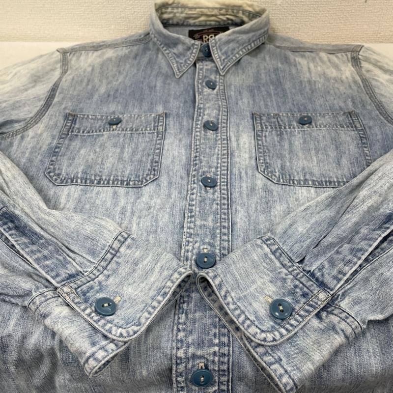 ダブルアールエル ラルフローレン RRL RALPH LAUREN シャツ、ブラウス 長袖 長袖 デニム シャンブレー シャツ ボタン XS 無地 インディゴ / インディゴ / Indigo メンズ USED 古着 中古 50148311