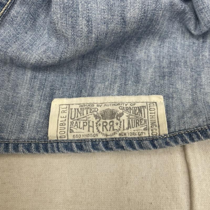 ダブルアールエル ラルフローレン RRL RALPH LAUREN シャツ、ブラウス 長袖 長袖 デニム シャンブレー シャツ ボタン XS 無地 インディゴ / インディゴ / Indigo メンズ USED 古着 中古 50148311