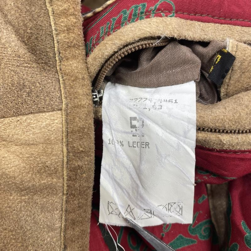 古着 USED ベスト ベスト ヴィンテージ 70s Zeiler レザー チロリアン ベスト ジレ 前開き ボタン 52 無地 ベージュ / ベージュ / beige メンズ USED 古着 中古 50148312