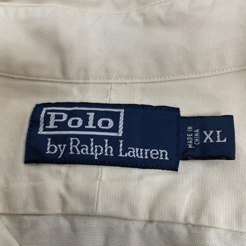ポロバイラルフローレン Polo by RALPH LAUREN シャツ、ブラウス 長袖 長袖 コットン シルク ダブル フラップ ポケット シャツ XL 無地 アイボリー / アイボリー / メンズ USED 古着 中古 50148313