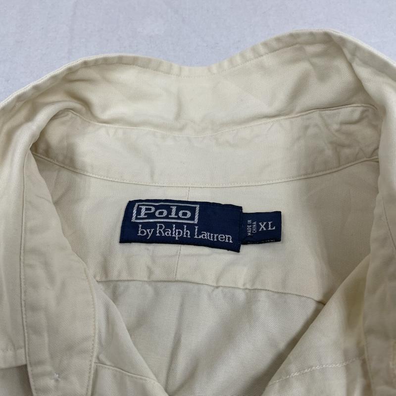 ポロバイラルフローレン Polo by RALPH LAUREN シャツ、ブラウス 長袖 長袖 コットン シルク ダブル フラップ ポケット シャツ XL 無地 アイボリー / アイボリー / メンズ USED 古着 中古 50148313