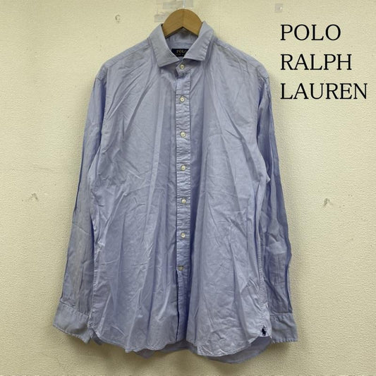 ポロラルフローレン POLO RALPH LAUREN シャツ、ブラウス 長袖 長袖 シャツ ブラウス 裾ポニーロゴ 刺繍 ワンポイント サイズ16 1/2 - ロゴ、文字 X 刺繍 X ワンポイント 紫 / パープル / purple メンズ USED 古着 中古 50148314