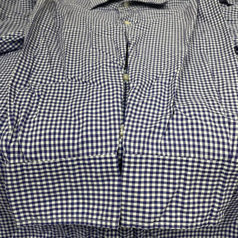 ポロラルフローレン POLO RALPH LAUREN シャツ、ブラウス 長袖 長袖 チェック シャツ ブラウス 裾ポニーロゴ 刺繍 ワンポイント サイズ16 - チェック X ロゴ、文字 X 刺繍 白 / ホワイト / white X 紫 / パープル / purple メンズ USED 古着 中古 50148315