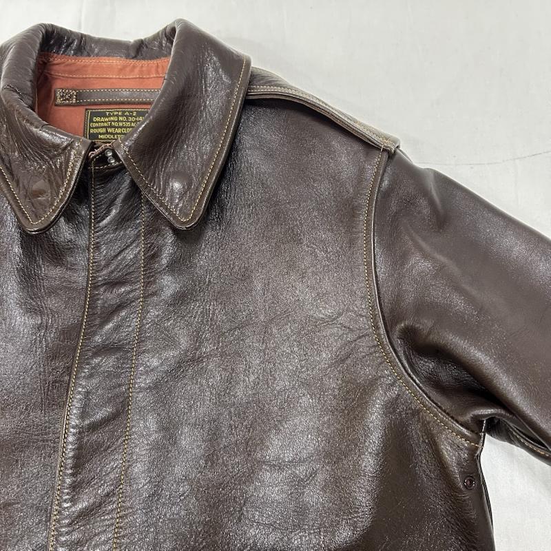 バズリクソンズ Buzz Rickson s ジャケット、上着 フライトジャケット TYPE A-2 ROUGH WEAR CLOTHING CO. BR80593 HORSEHIDE ITALY製 38 38 無地 ダークブラウン / ダークブラウン / メンズ USED 古着 中古 50148327