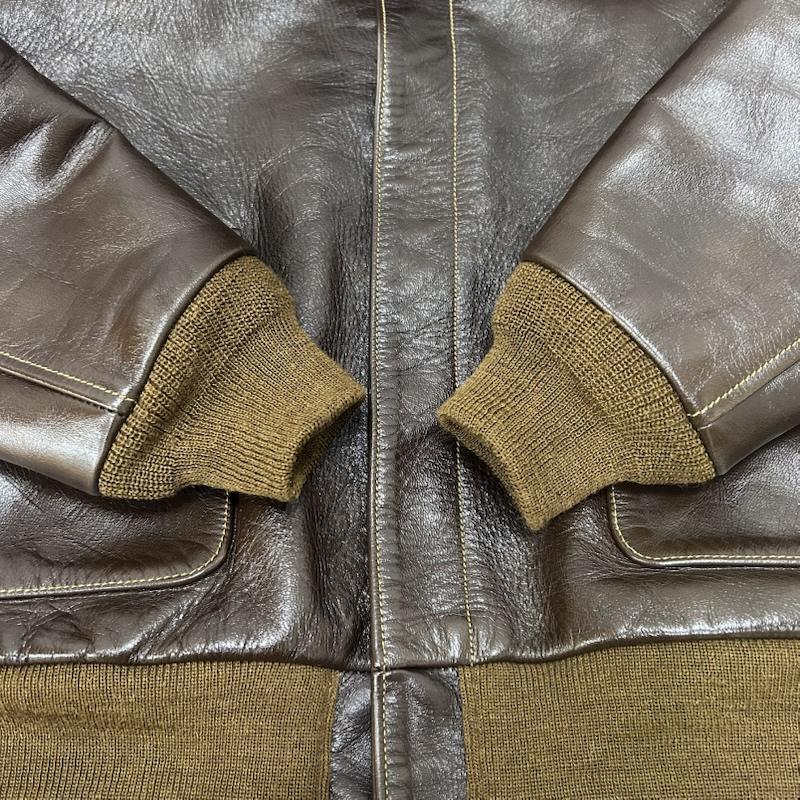 バズリクソンズ Buzz Rickson s ジャケット、上着 フライトジャケット TYPE A-2 ROUGH WEAR CLOTHING CO. BR80593 HORSEHIDE ITALY製 38 38 無地 ダークブラウン / ダークブラウン / メンズ USED 古着 中古 50148327