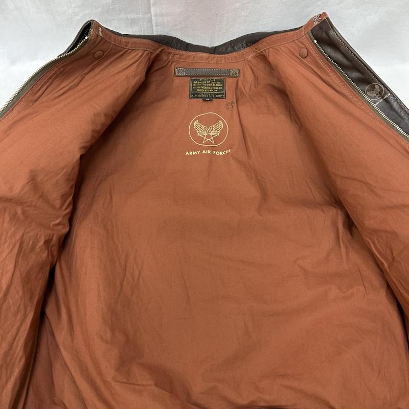 バズリクソンズ Buzz Rickson s ジャケット、上着 フライトジャケット TYPE A-2 ROUGH WEAR CLOTHING CO. BR80593 HORSEHIDE ITALY製 38 38 無地 ダークブラウン / ダークブラウン / メンズ USED 古着 中古 50148327