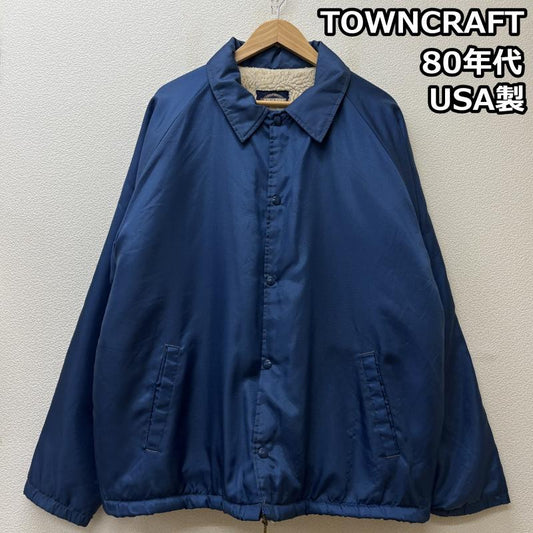 タウンクラフト TOWNCRAFT ジャケット、上着 ジャンパー、ブルゾン 80年代 ビンテージ USA製 裏ボア ナイロン コーチ ジャケット ビッグサイズ 80s XL 紺 / ネイビー / navy メンズ USED 古着 中古 50148333