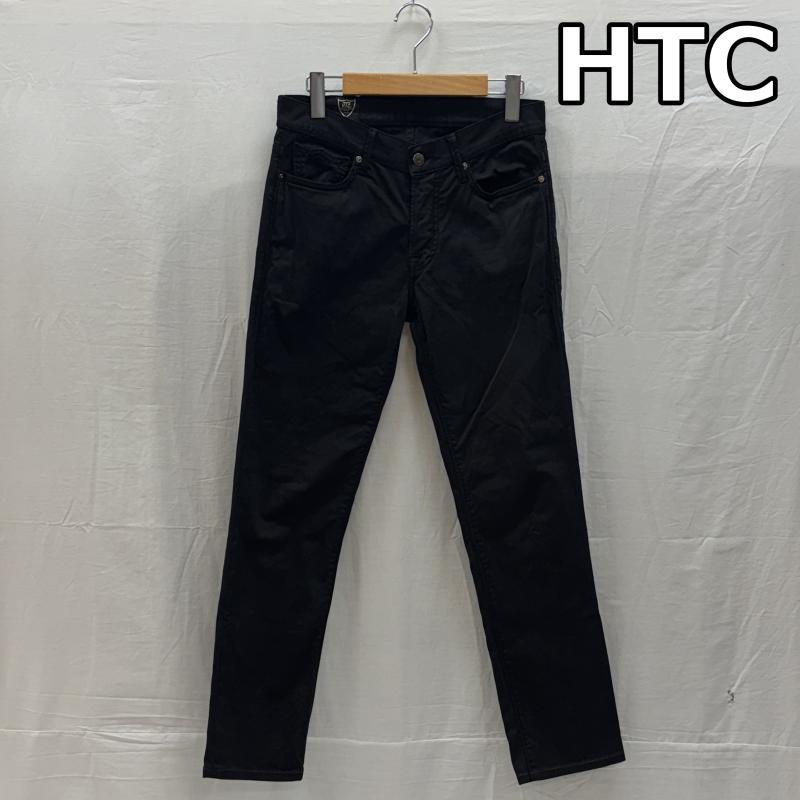 エイチティーシー HTC ボトムス ボトムス イタリア製 ストレッチ スリム ストレート パンツ LOT1570 28インチ 黒 / ブラック / black メンズ USED 古着 中古 50148361