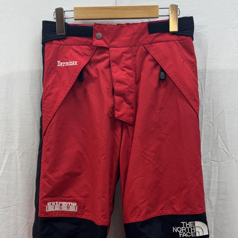 ザノースフェイス THE NORTH FACE ボトムス ボトムス NS-7502 90年代 ビンテージ Dermizax エクストリーム ライト パンツ サイドジップ リップストップ 90s S 黒 / ブラック / black X 赤 / レッド / red メンズ USED 古着 中古 50148366