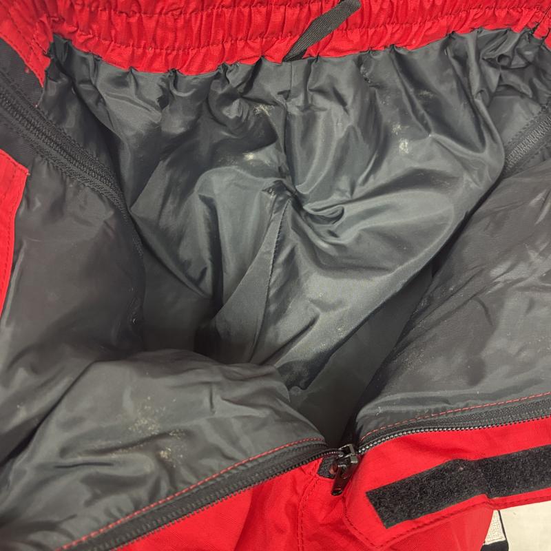 ザノースフェイス THE NORTH FACE ボトムス ボトムス NS-7502 90年代 ビンテージ Dermizax エクストリーム ライト パンツ サイドジップ リップストップ 90s S 黒 / ブラック / black X 赤 / レッド / red メンズ USED 古着 中古 50148366